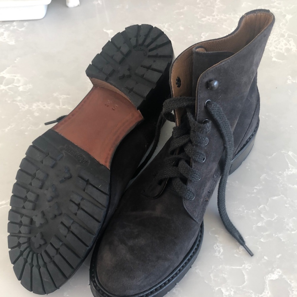 Women’s Grey Suede lace up boots - never been worn!